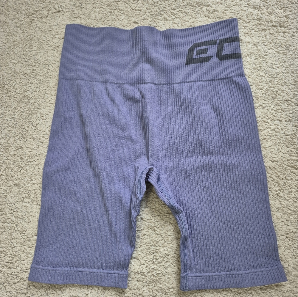 ECHT  Ribbed Shorts in Lavender
